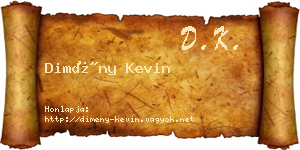 Dimény Kevin névjegykártya